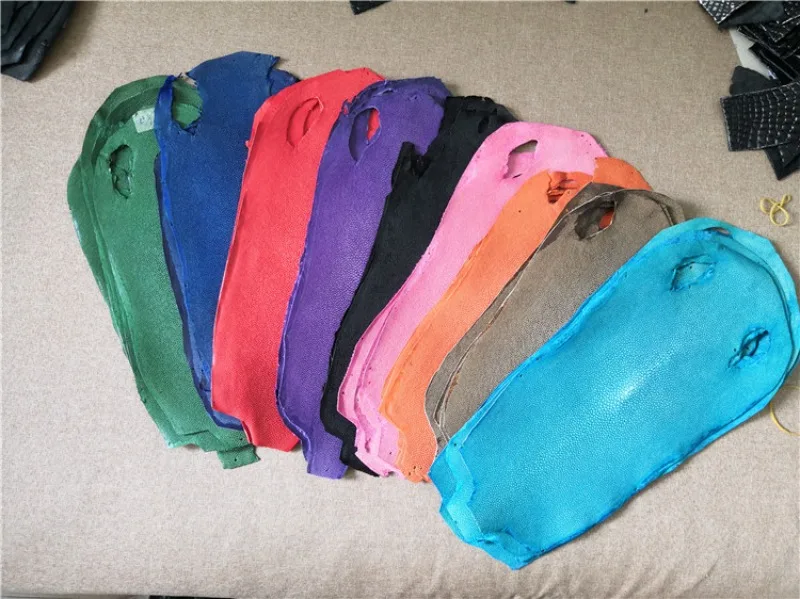 28cm x 9cm 컬러 타이 그라운드 펄 피쉬 레더, 진주 가죽 수제 DIY 휴대폰 케이스 카드 스트랩 지갑 원단