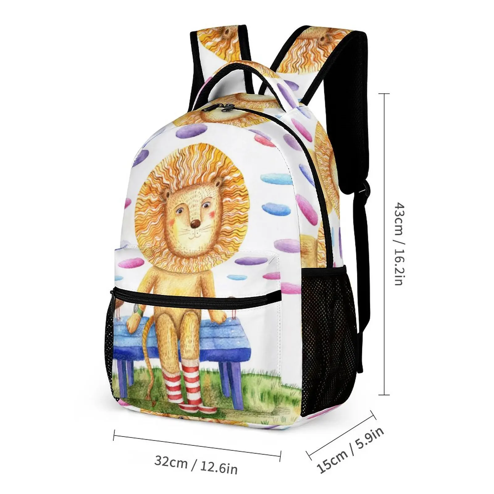 Artistic Student Schoolbag Lunch Bag Pencil Case Three-piece Set Cute Kindergarten School Bags for 2023 Mochila