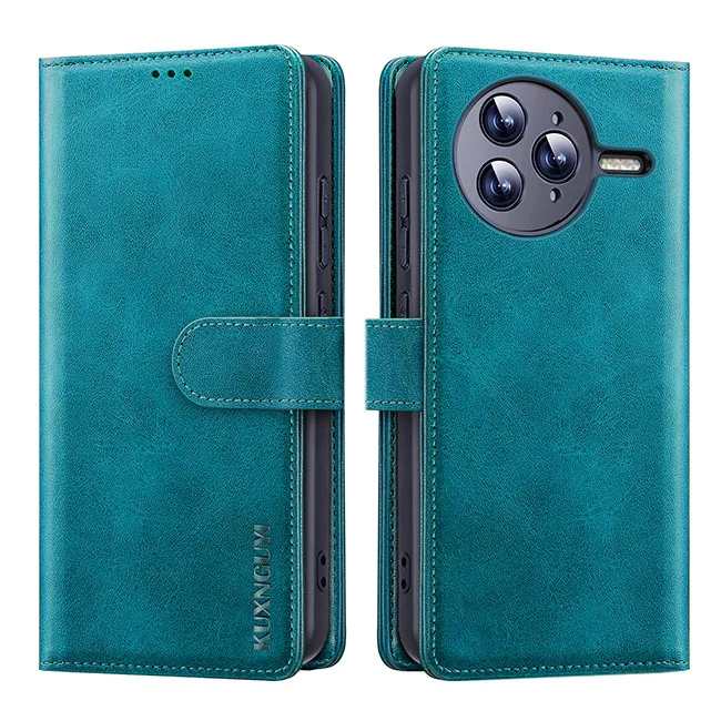 Luxury Wallet Case with Card Holder and Magnetic Flip Leather Stand