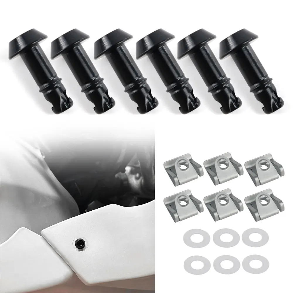 

19mm Universal For Dual Sport Off-Road Scooter Street Motorcycle Honda Yamaha Kawasaki Quick Release Turn Race Fairing Fastener