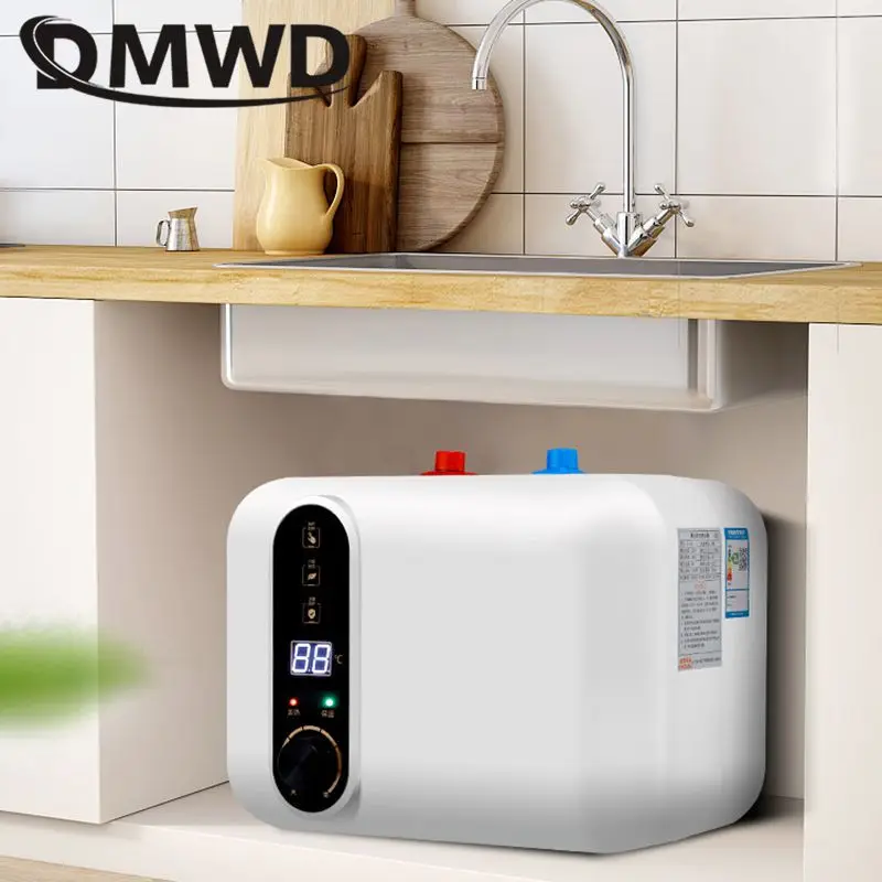 10L Storage Electric water Heater 1.5KW Fast Heating Thermostatic Electric Heater Kitchen Bathroom Appliance Temperature Control
