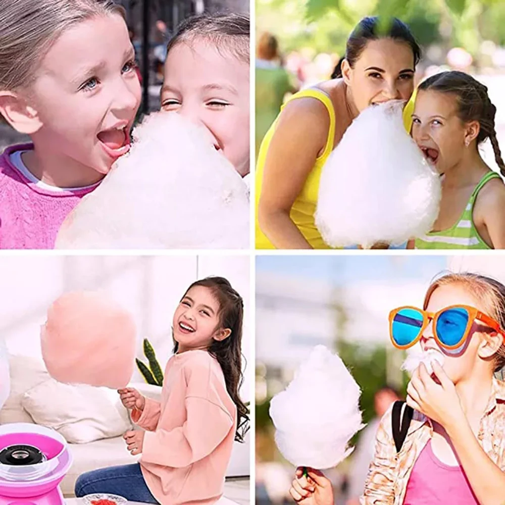 WHDPETS Cotton Candy Machine Professional 110V/220V Electric EU/AU/US/UK Plug Automatic Portable Cotton Sugar Machine Maker 6