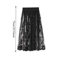 Jupons en dentelle florale 75 cm, jupons de sécurité anti-transparence, jupons en maille pour Cheongsam, streetwear et tenues de ville 6