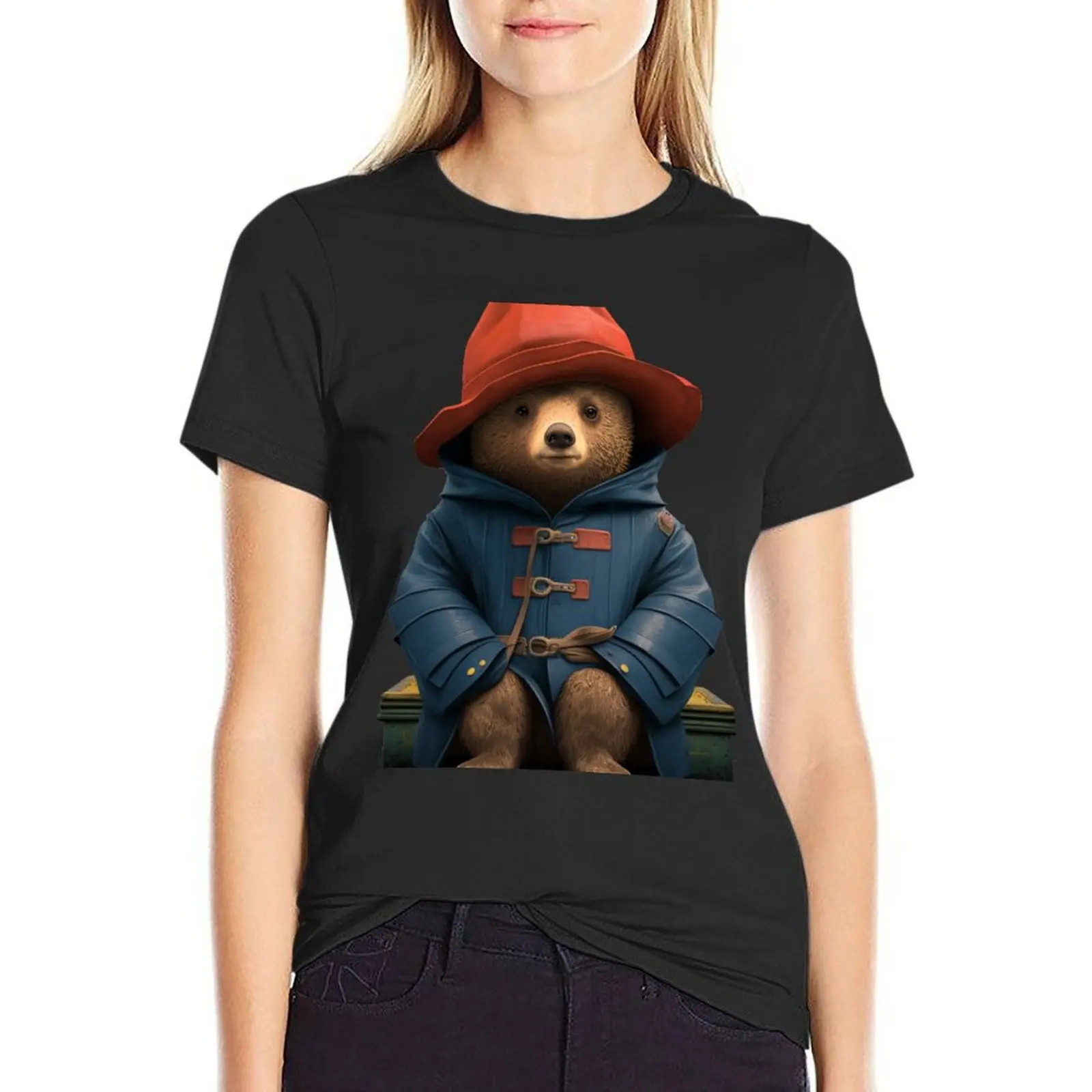 Paddle Bear With Valigia T-Shirt Plus Size Top Animal Print Shirt For Girls Tees T-Shirt Dress For Women Plus Size Sexy