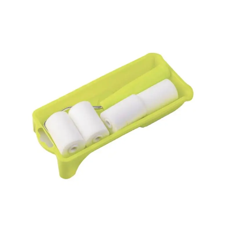 6Pcs 고밀도 폼 페인트 롤러 페인트 트레이 라이너 2 인치 소형 페인트 롤러 키트 벽화 도구용