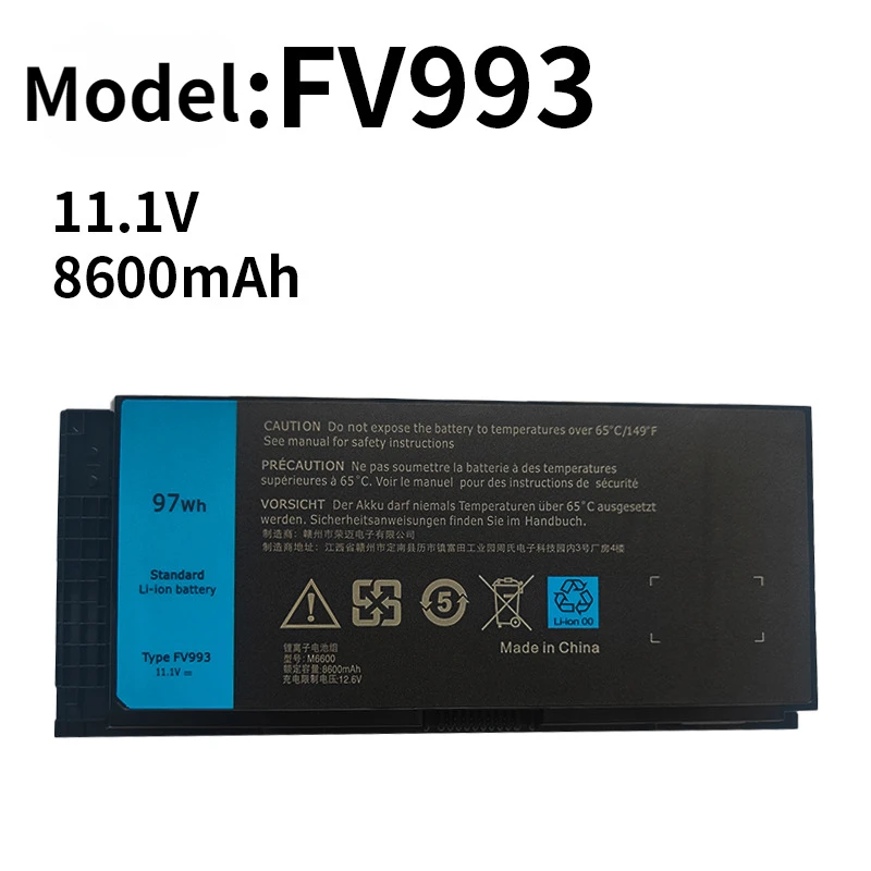New FV993 Laptop Battery For DELL Precision M6600 M6700 M6800 M4800 M4600 M4700 Series FJJ4W T3NT1 N71FM PG6RC R7PND 3DJH7 97KRM