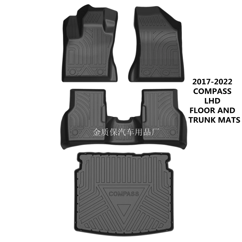 

Fit for Jeep Compass car carpet Compass All-Weather car floor foot mats Full Set Fit For Jeep Compass waterproof car floor mats