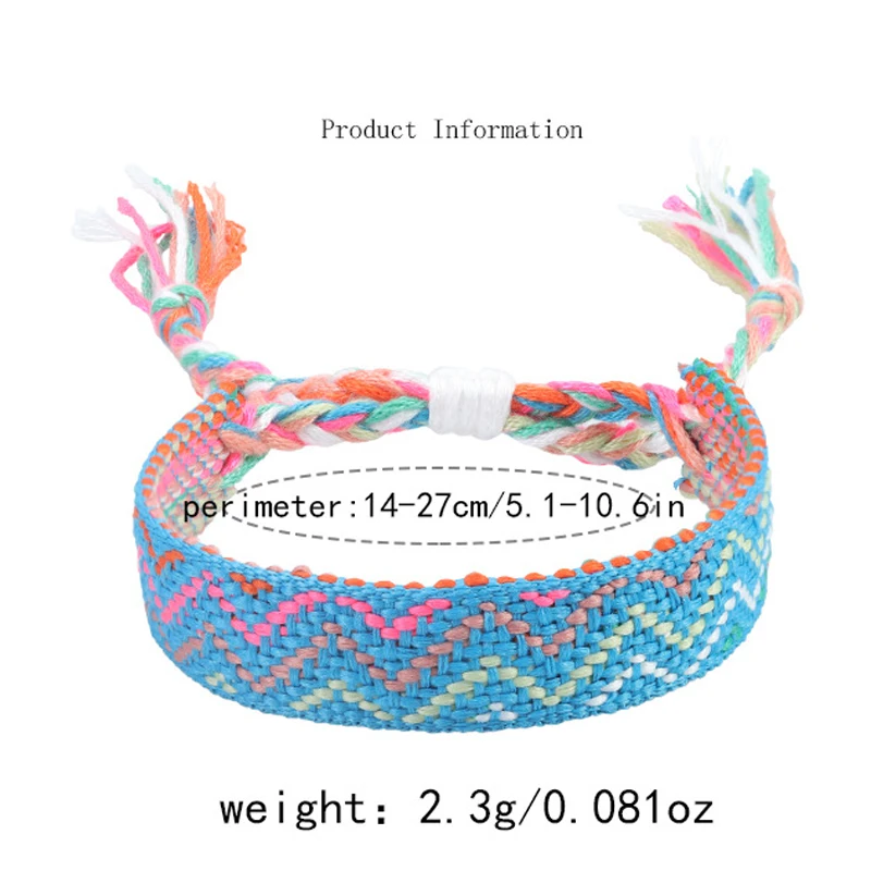 Nepal ethnisch gewebtes Armband handgemachte Freundschaft Geflecht Seil weben Hand riemen Stickerei Armreif Quasten Paar Boho Wrap Frauen Männer – Detail 3
