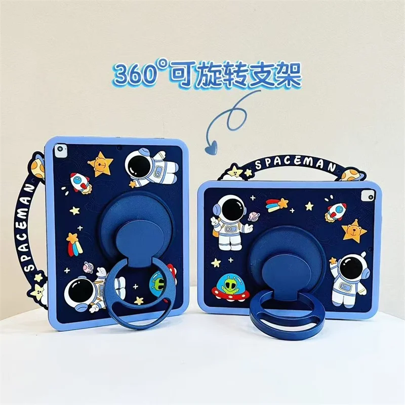 Kids Cartoon Tablet Case Stand - Silicone Protective Cover