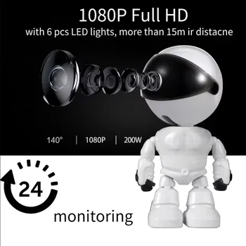 Robot Camera Wifi 3MP Indoor Home Security Camera Night Vision Two Way Audio Auto Tracking Indoor Baby Monitor 1