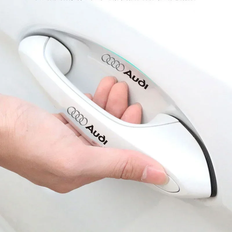 8-Piece Transparent Car Door Handle Protective Film Set