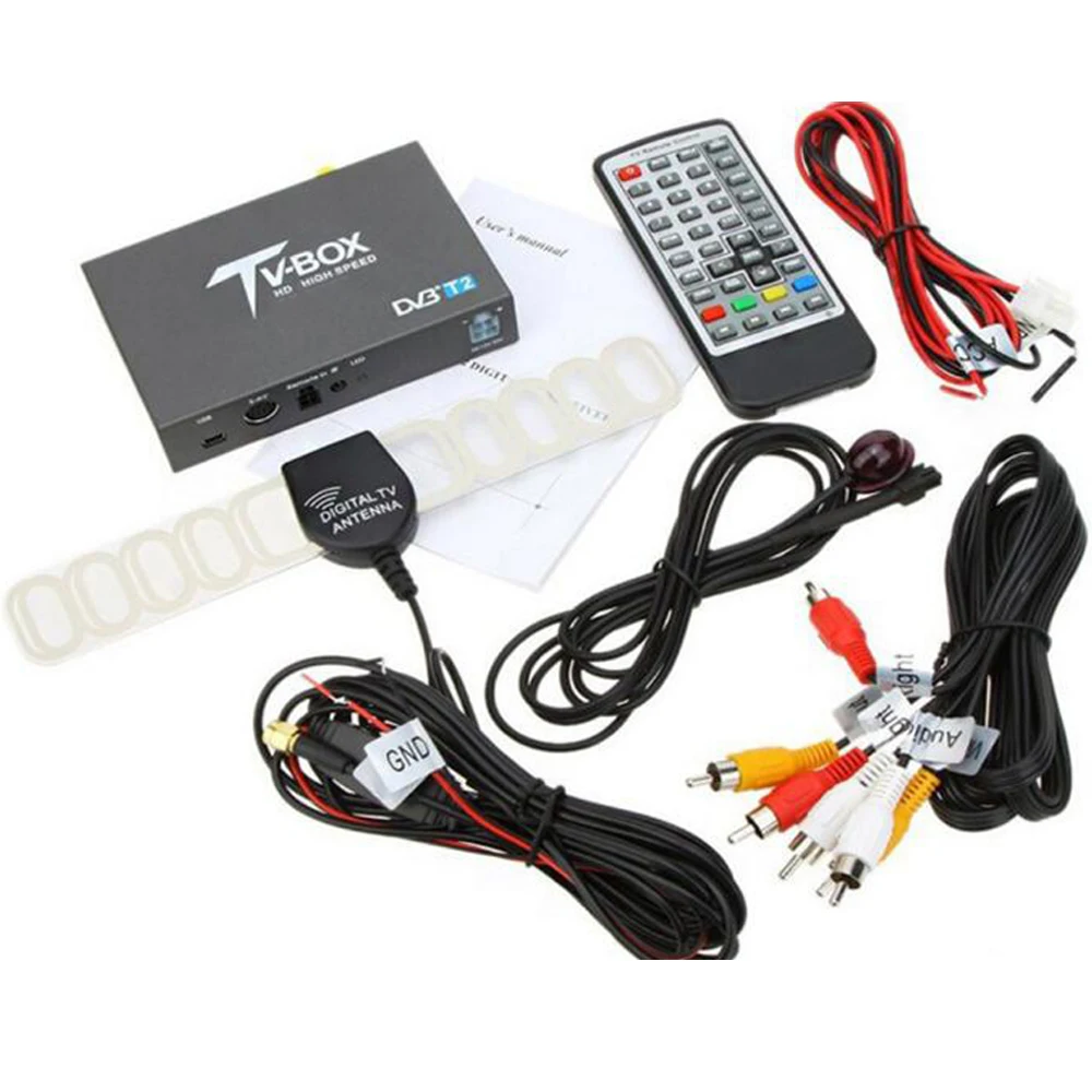 Car Digital TV DVB-T2 H.265 Video Receiver TV BOX For Germany Region Car  DVD Player with 1080P HDMI Interface 4 Amplifier Antenna Tuner