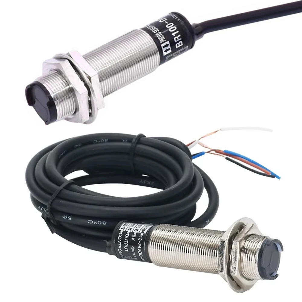 BR100-DDT Photoelectric Switch BR400-DDT BR400-DDT BR400-DDT-P Infrared Induction Diffuse Reflection Sensor M18 1-40CM
