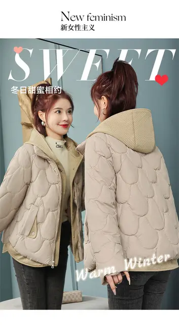 正規品　BRIEFING FAKE LAYERED PARKA Hooded Parka Fake Two-Piece Down Cotton Clothes Women's New
