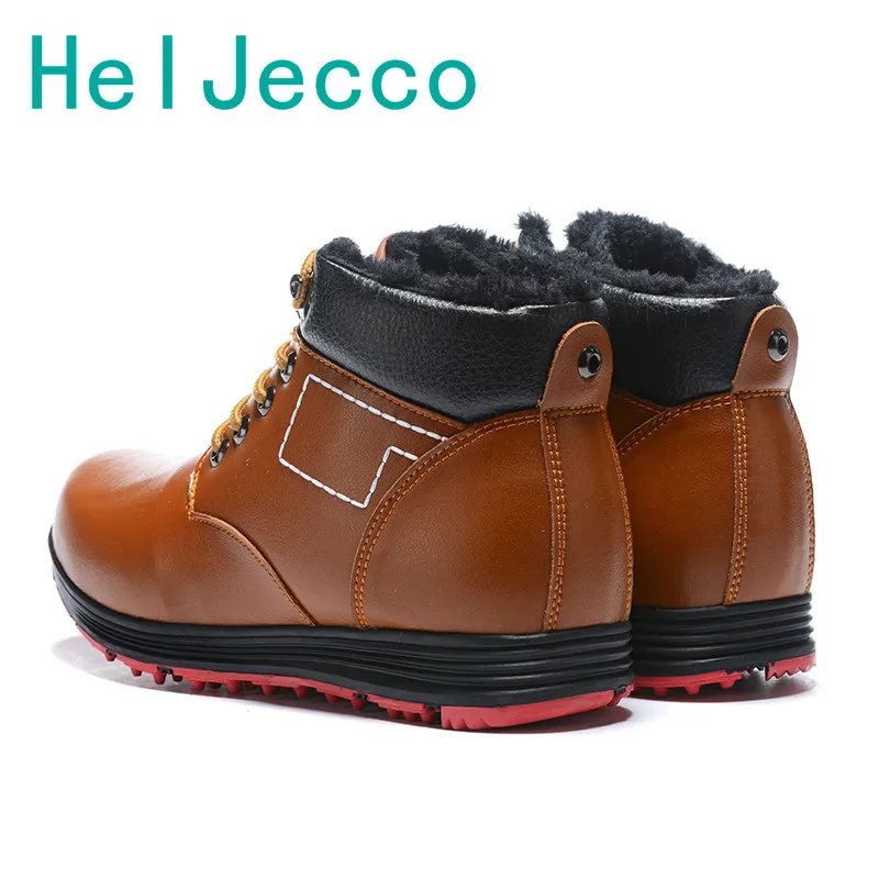 Waterproof Leather Anti-Skid Golf Shoes, Sports Shoes, Training Sneakers, Fur, Winter