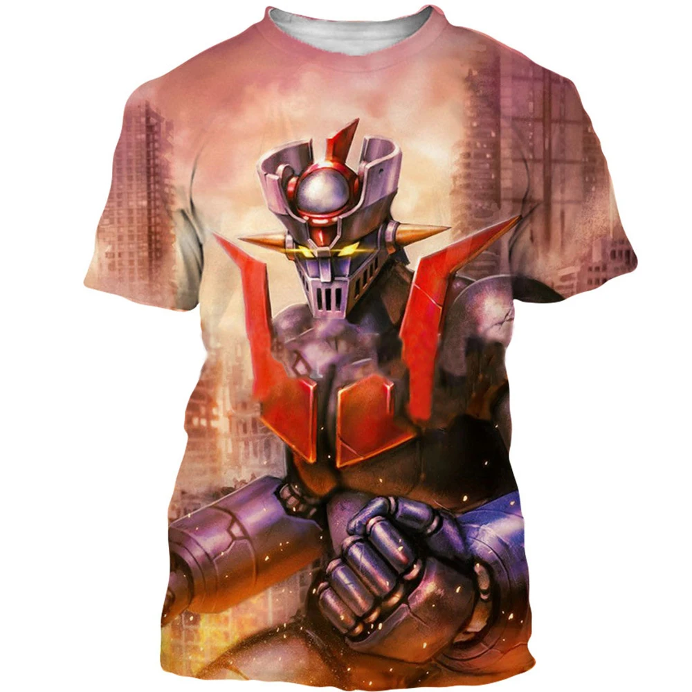 Mazinger Z 3D Print Short Sleeve T Shirts
