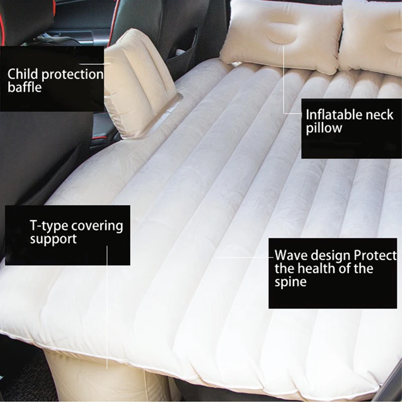 Inflatable Air Bed Car Sleeping Mattress Camping Mattress Inflatable Camping Mattress Inflatable Mattress Air Bed Sleep Rest Car SUV Travel Bed Universal Car Seat Multi Functional for Outdoor Camping Beach