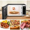 EM036AB14 Digital Microwave Oven with Turntable Push-Button Door, Child Safety Lock, Stainless Steel, 1.4 Cu.ft 3