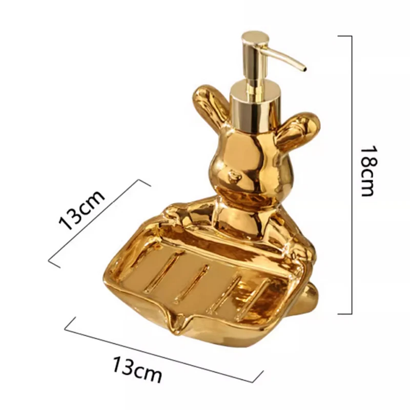 Northern Europe Liquid For Blank Lotion Bottle Soap Box Dual-use Ceramic Rabbit Shape Home Dispenser Hotel Bathroom Supplies 1Pc