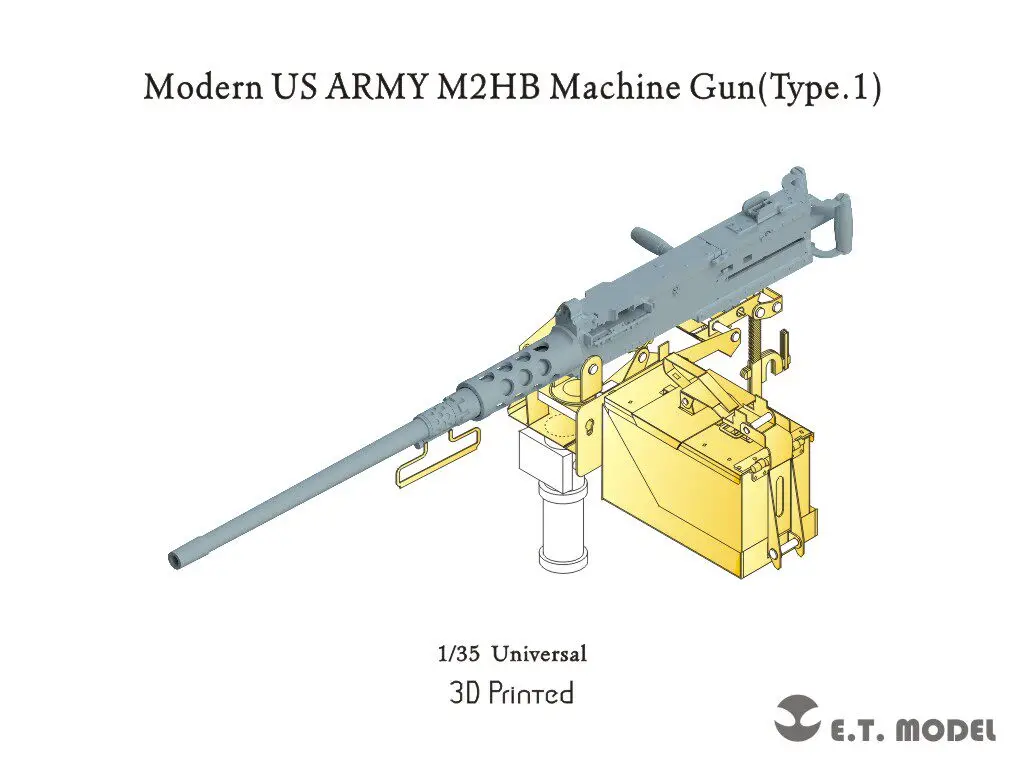 ETmodel 1/35 M2HB 브라우닝 모델 디테일 업 세트 미국 차량 디오라마 ..
