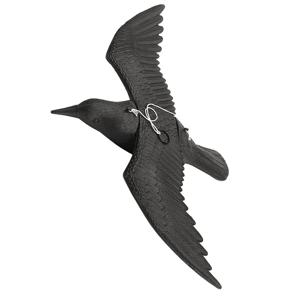 

Crow Decor Plastic Statue Black Crows Fake Bird Ornament Model Realistic Adornment Decorative Figure Garden Big Yard Raven