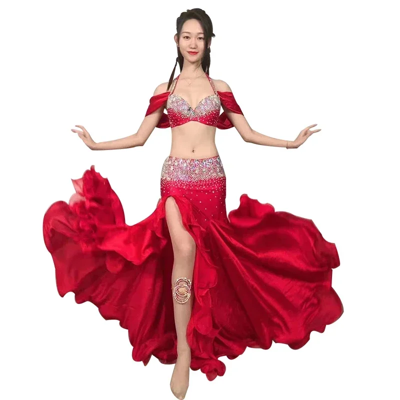 お値下げ中　ベリーダンス　衣装　赤　パール　XXL f806def48cee8d6af332379bc9f485
