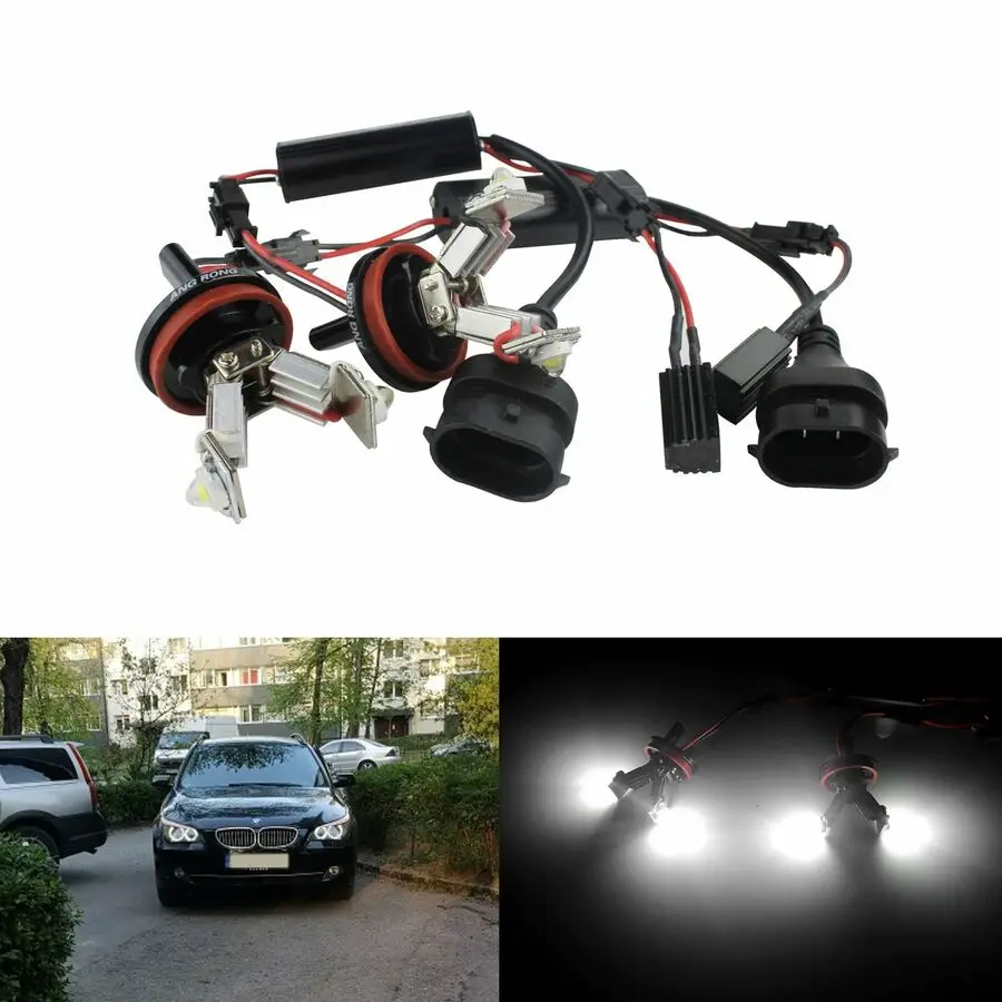 Fit For Bmw E60 E61 E82 E87 E90 E92 E70 E89 Angel Eye Marker Halo Led H8 Light Bulb