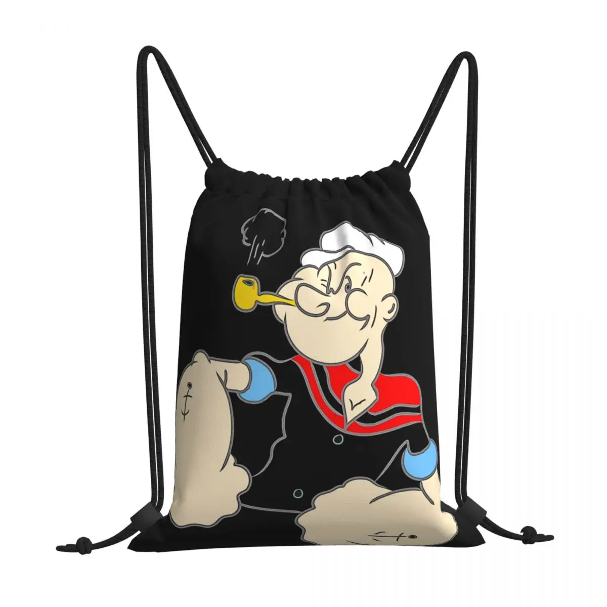 

Cool Popeye The Sailor Spinach Cartoon Portable Sports Drawstring Bags Riding Gym Shoes Storage Backpacks