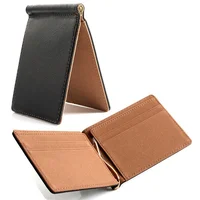 Fashion Men Wallet Short Skin Wallets Purses PU Leather Money Clips Sollid Thin Wallet Men Purse ID Credit Card Cash Holder 1
