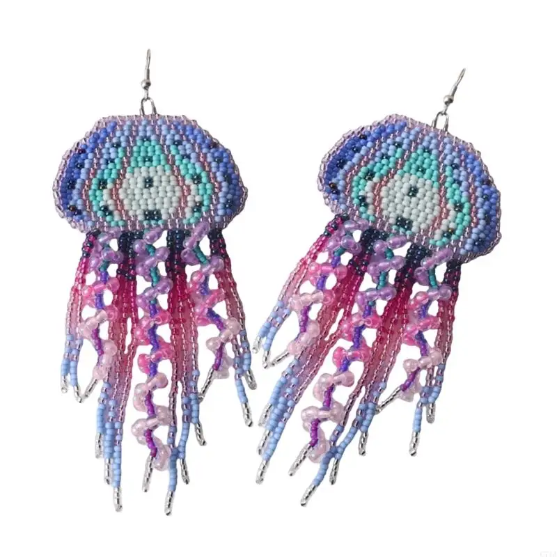 Handmade Bead Earrings with Bohemian Tassels Drop Earring Long Tassels Earrings Suitable for Fashion Enthusiasts Present C71A 5