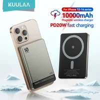 KUULAA Magnetic Power Bank 10000Ah Wireless Portable charger 20W Fast Charging For magsafe For iPhone 16 15 14 Por Max PowerBank 1
