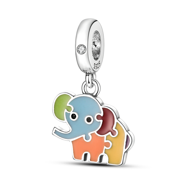 925 Sterling Silver Zircon Animal Series Bead Charm Fit Original Pandora Bracelet&Bangle Making Fashion DIY Jewelry