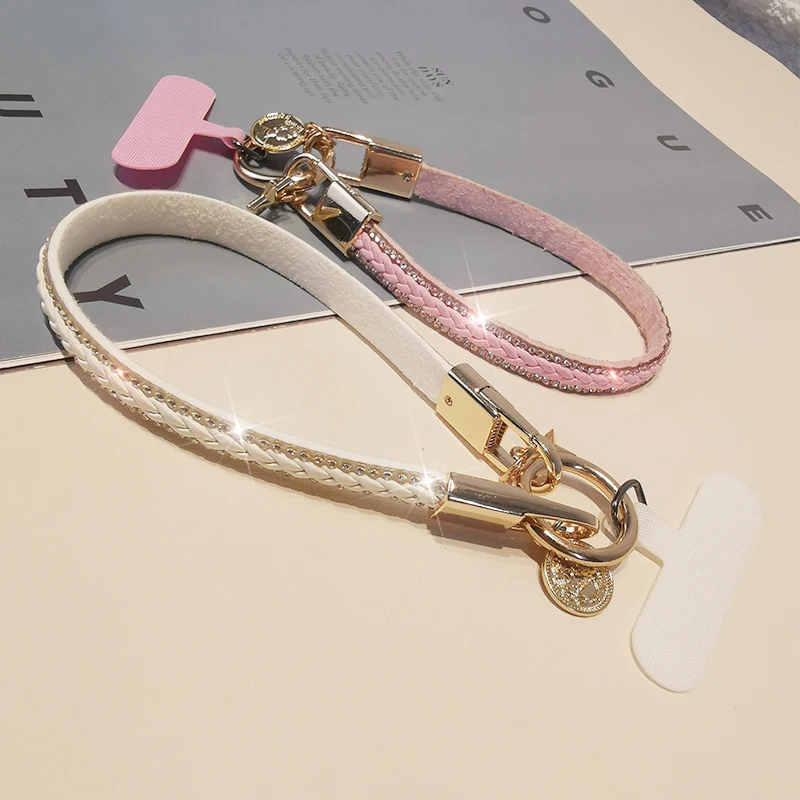 Fashion-High-end-Women-s-Leather-Wrist-Strap-Mobile-Phone-Lanyard ...