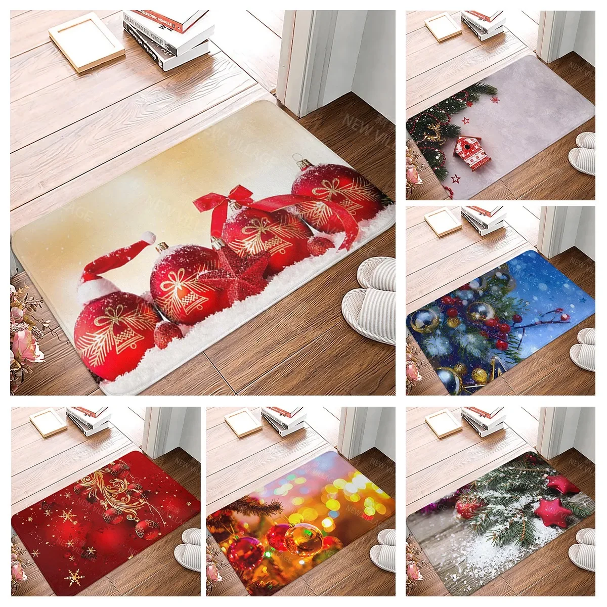 

House entrance carpet Home doormat entrance Room Bath mat Foot mat bathroom non-slip mat Christmas Kitchen water absorption mat