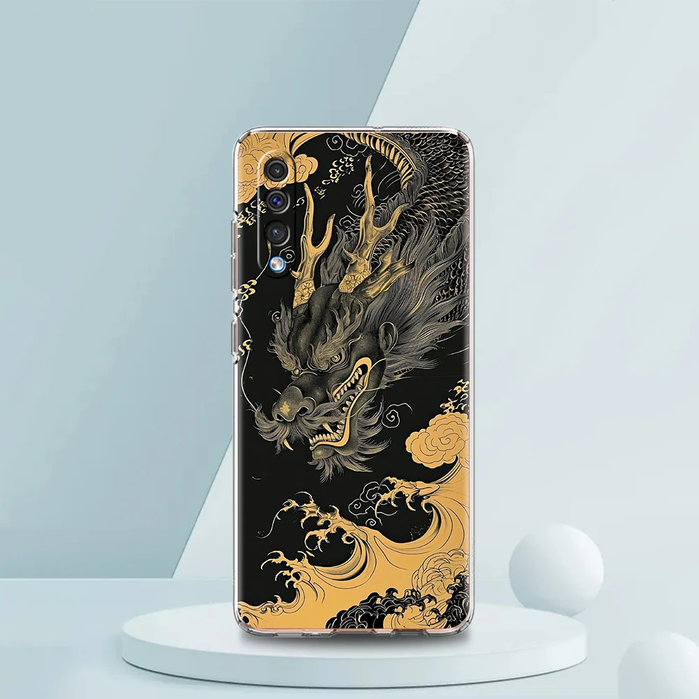 Chinese Dragon Transparent Silicone Phone Case Cover