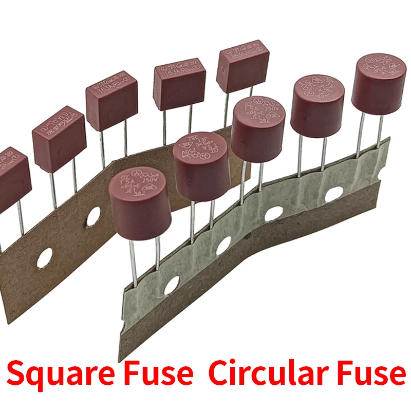 

10PCS 392/382 0.25A-10A Square Circular Fuse Plastic Sealed Temperature Fuse 250MA/500MA/630MA/800MA/1A/2A/3.15A/4A/5A/8A/10A