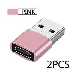 Dual USB - C to Micro USB OTG Adapter Set - Universal Converter for Enhanced Connectivity (2Pcs Pink)