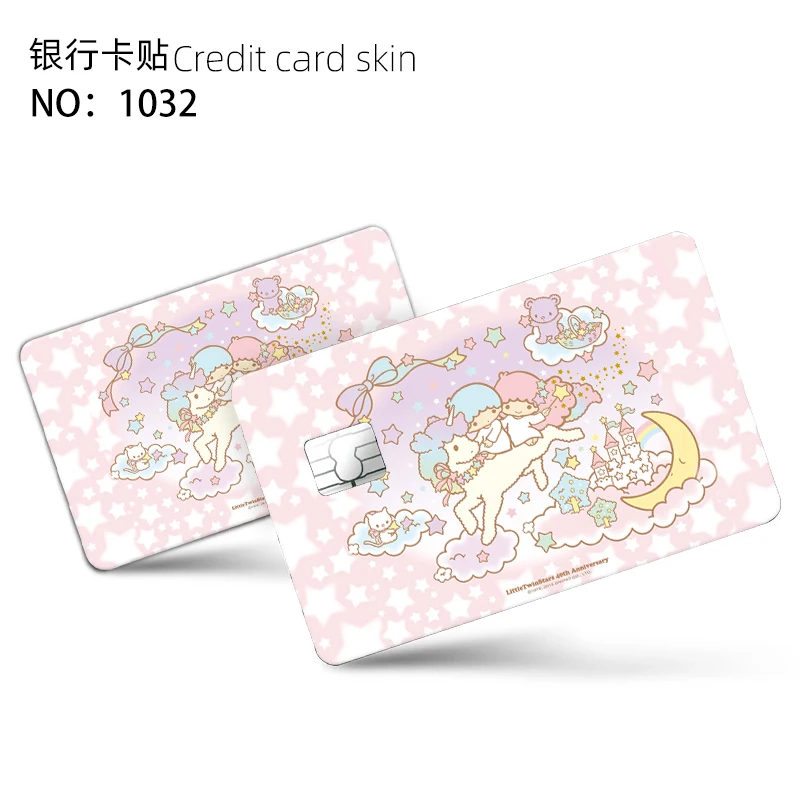 Sanrio Anime Bank Credit Cards Bus Pass Stickers Cool Decoration Waterproof and Scratch Resistant Anime Stickers Toys Gifts