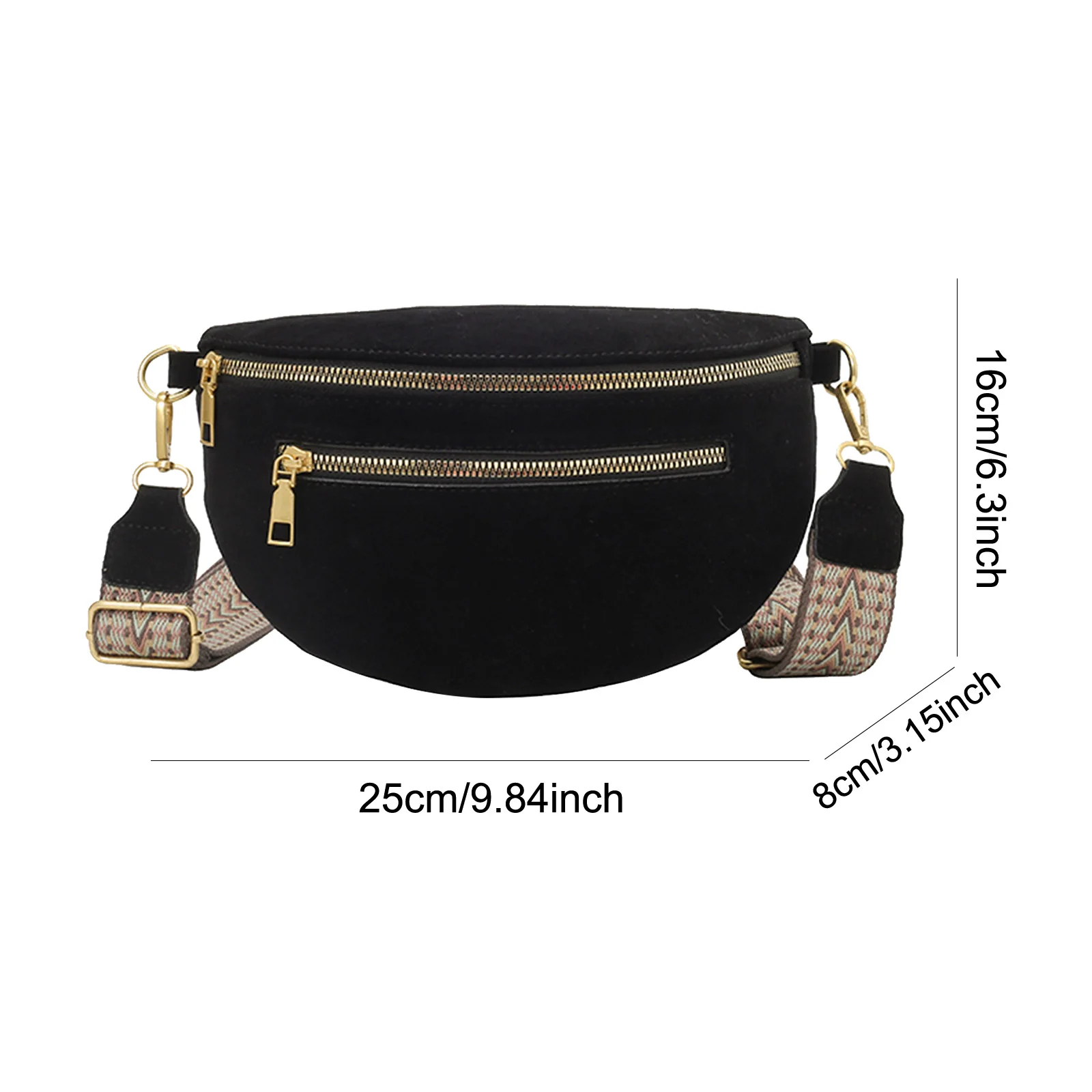 Crossbody Sling Bag PU Leather Trendy Fanny Pack Belt Bag for Women Everyday Use Work Travel