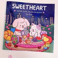 1pc Sweetheart Cute Animal Coloring Book, Stress Relief Emotional Release, Perfect Gift for Valentine'S Day, Christmas, New Year 1