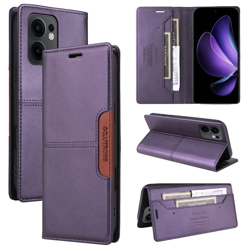 Magnetic Anti-Theft Leather Wallet Phone Flip Case Holder