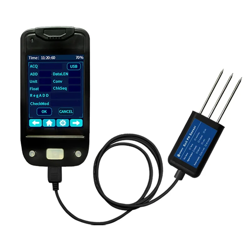 

7in1Integrated Real Time Portable Soil Analyzer Handheld Soil NPK Sensor Data Logger Soil PH EC Sensor
