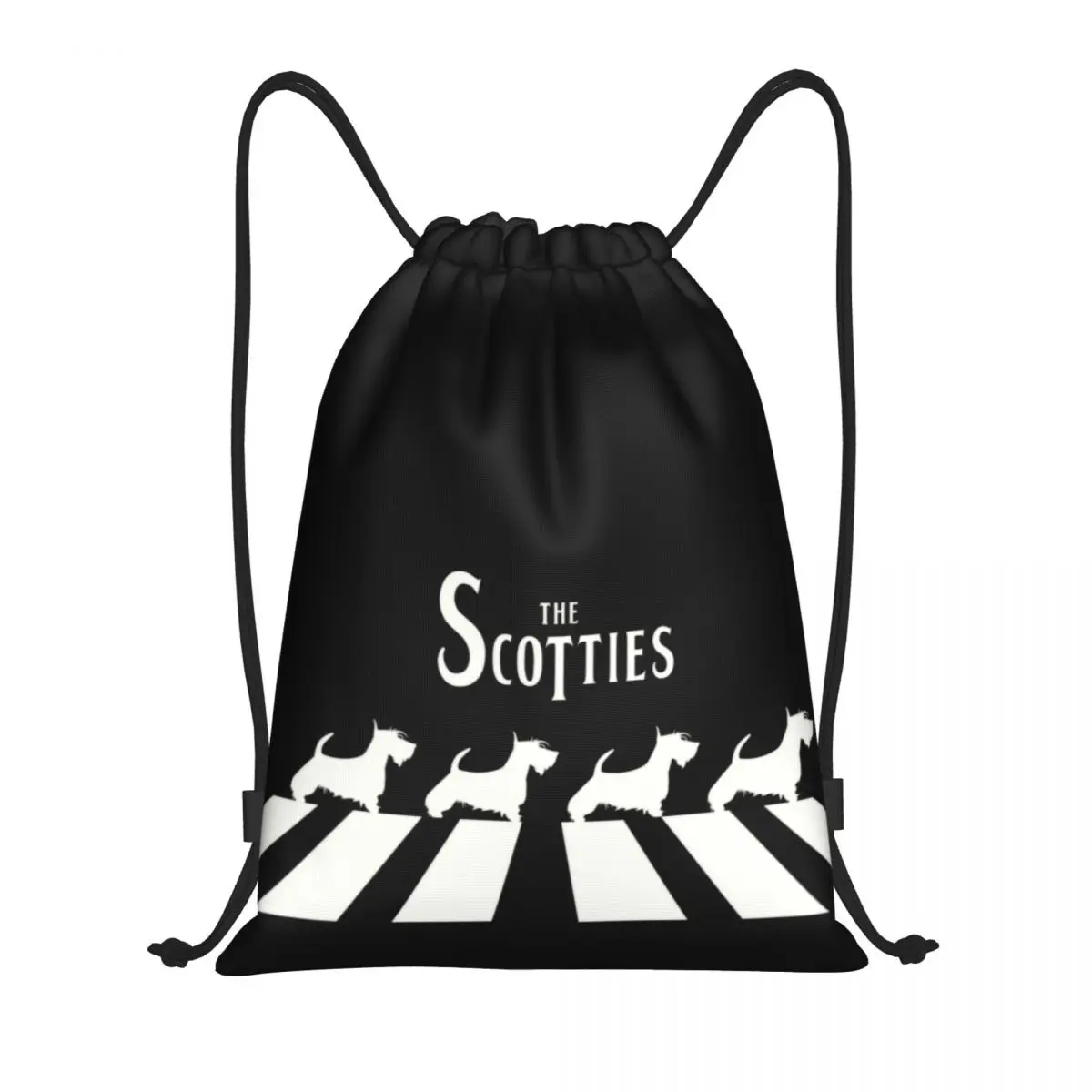 

Custom The Scotties Drawstring Backpack Bags Women Men Lightweight Scottish Terrier Dog Gym Sports Sackpack Sacks for Shopping