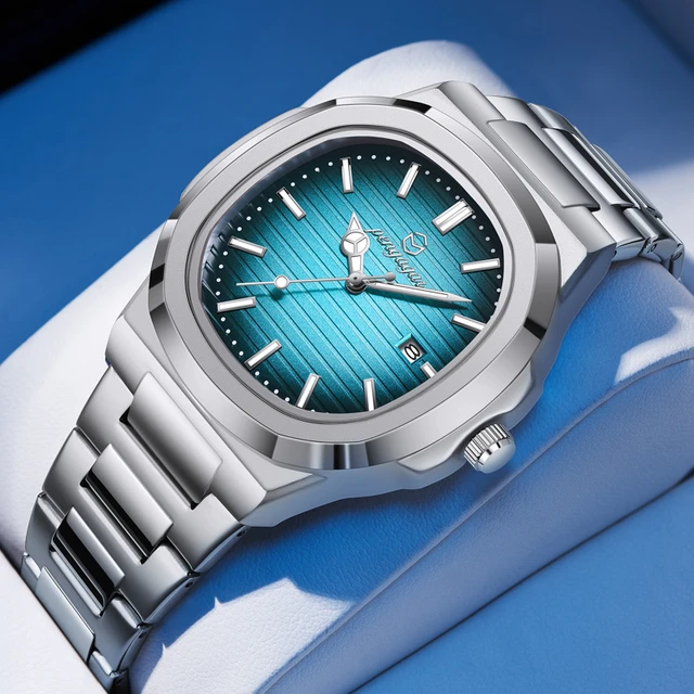 Nouvelle Montre Militaire de Luxe 2026 pour Homme, Carrée, Étanche, Lumineuse, Date et Jour, en Acier Inoxydable, à Quartz, avec Boîte 1