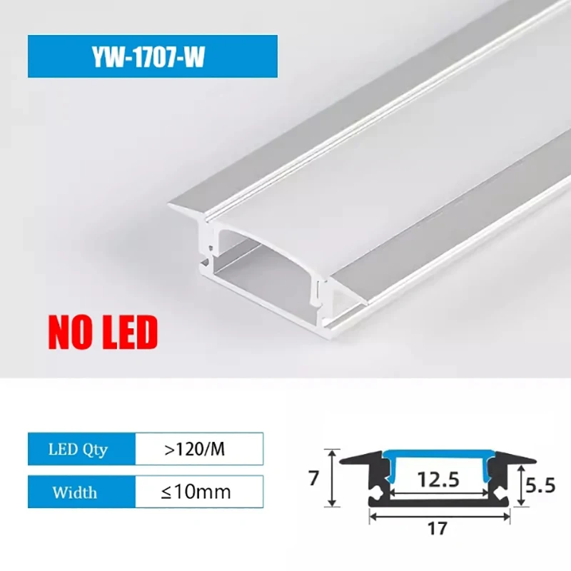 thumbnail image 1 of Difusor de canal de aluminio LED ultrafino de 50 cm con forma de V/U/YW para gabinete, barra de luz para estudio, armario, luz decorativa para interiores, 1 of 5