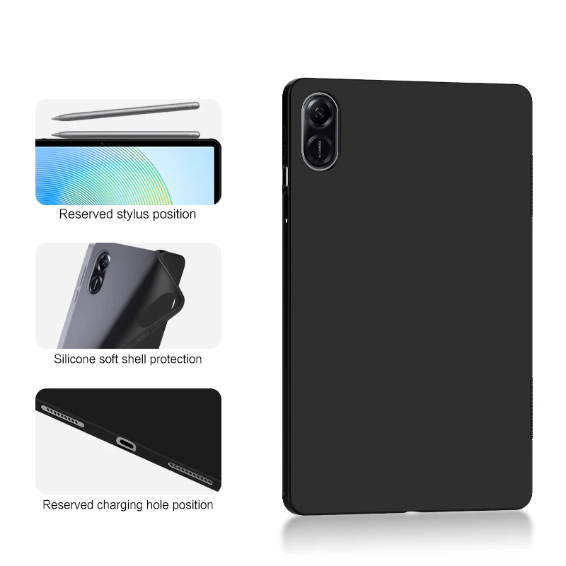 Capa para Tablet Flexível para Huawei Honor Pad Shell Tpu Preto Capa de Silicone Macia x9 x8 Pro Eln-w09 11.5 2023 - Imagem 3