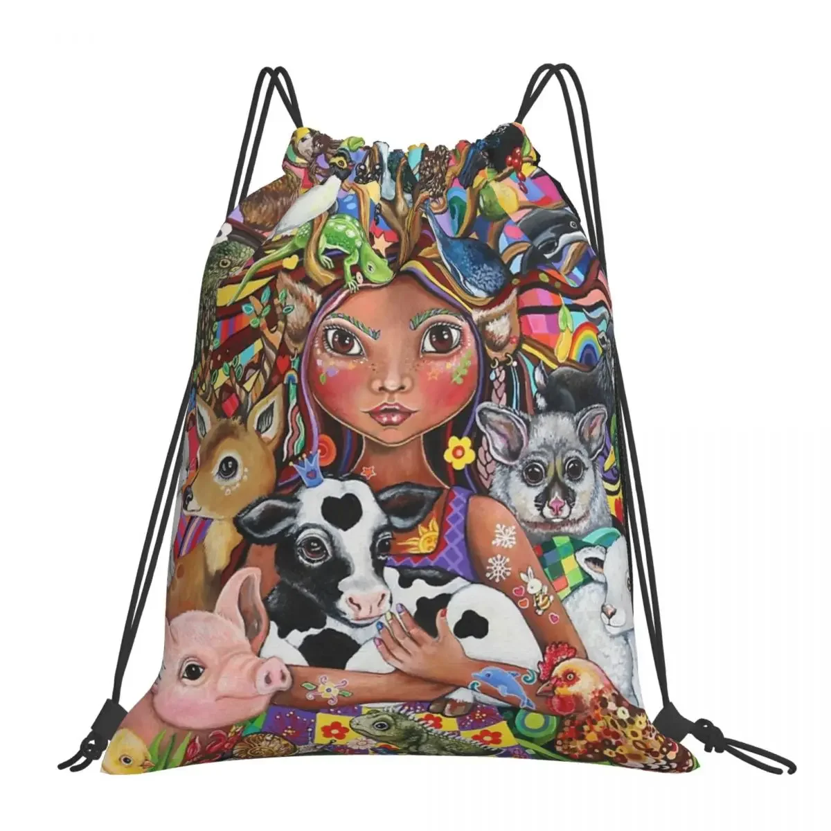 

The Guardian Backpacks Fashion Portable Drawstring Bags Drawstring Bundle Pocket Sports Bag BookBag For Man Woman Students