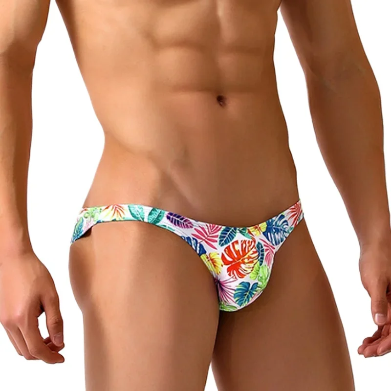Ultra Low Waist Swimwear Men Swim Briefs Sexy Half Hips Mini Bikini Panties Slip Man Swimsuit Swimming Trunk Men's Bathing Suit