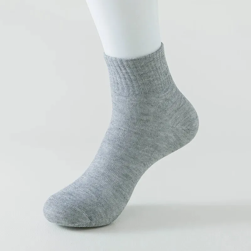 5/8 Pairs of MEN'S AND WOMEN'S black socks cotton socks casual socks solid color socks for Autumn/winter