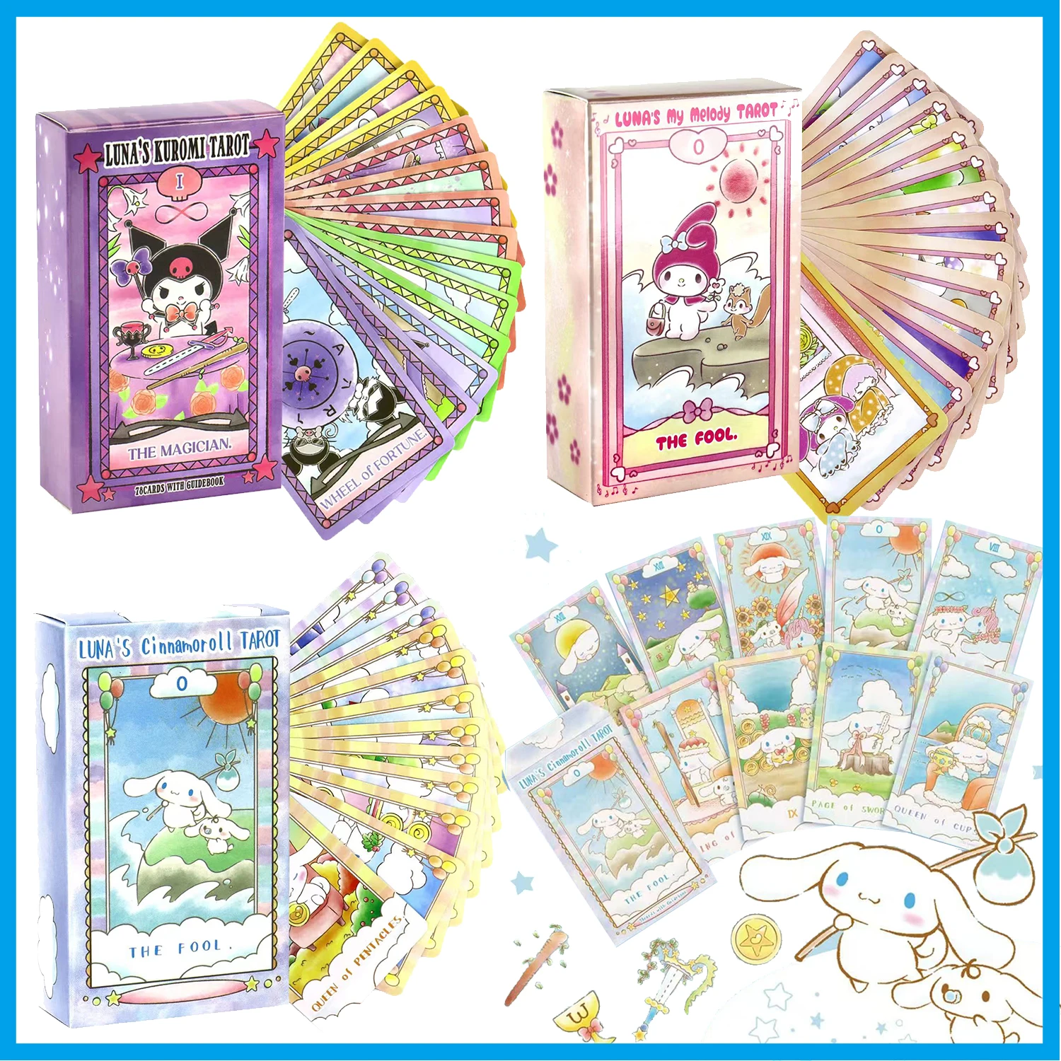 Kuromi/My Melody Tarot Deck Card 78 Cards Board Deck Cards Playing
